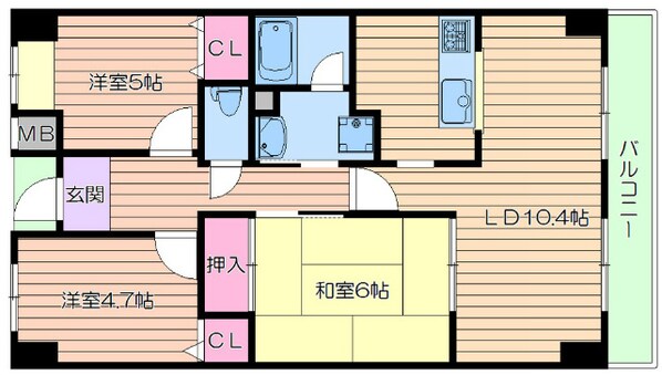 ヴィオラ千里の物件間取画像